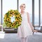 Artificial Sunflower Wreath 20 Inch Summer Fall Large Wreaths Springtime